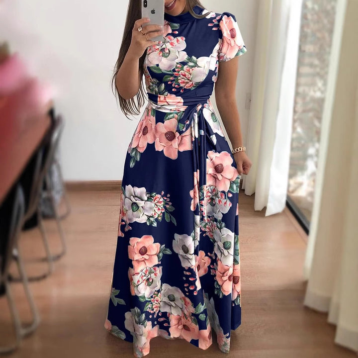 Dame maxikjole med blomsterdesign Stilla