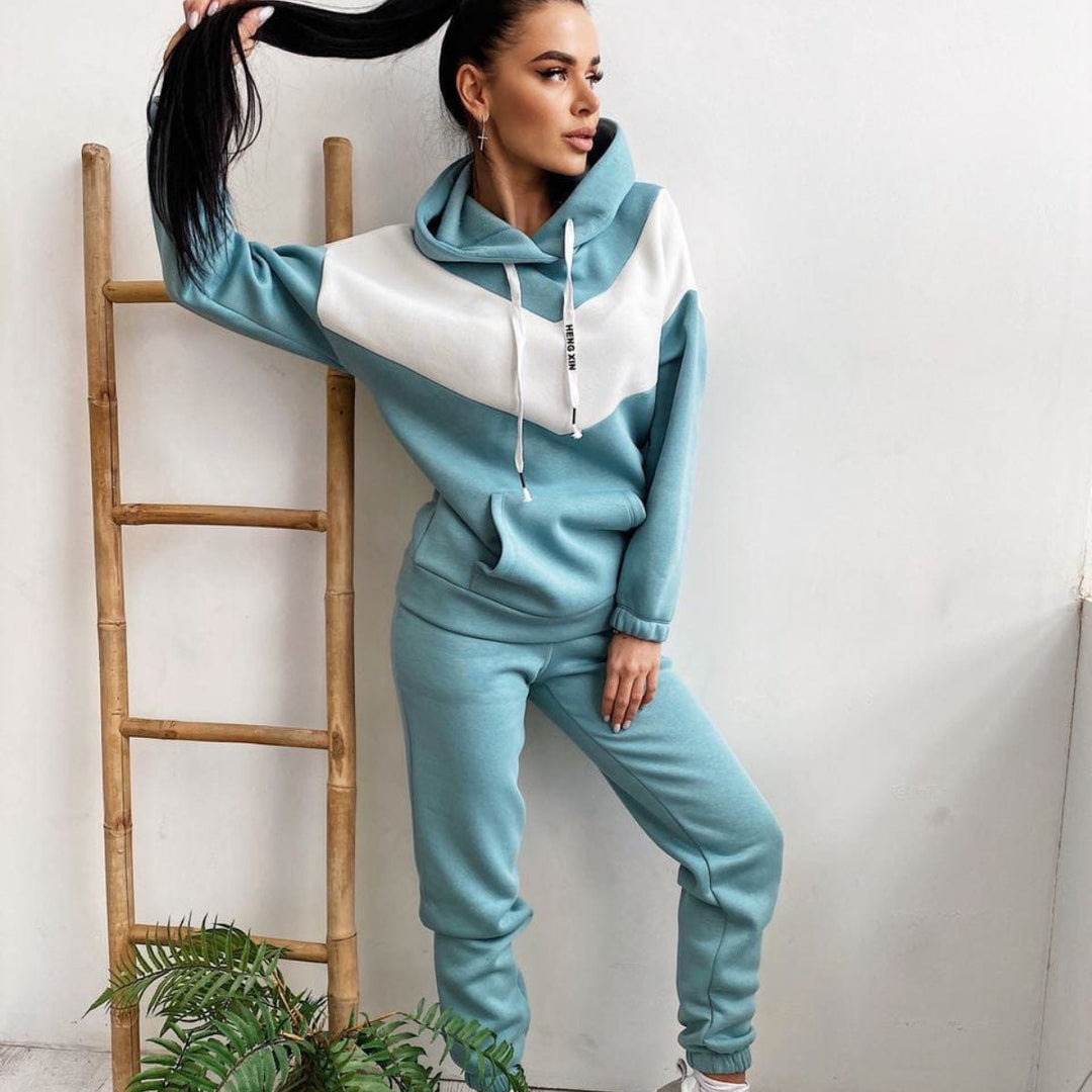 Stilla | Behagelig Sports Fritids Hoodie To-dels Sæt