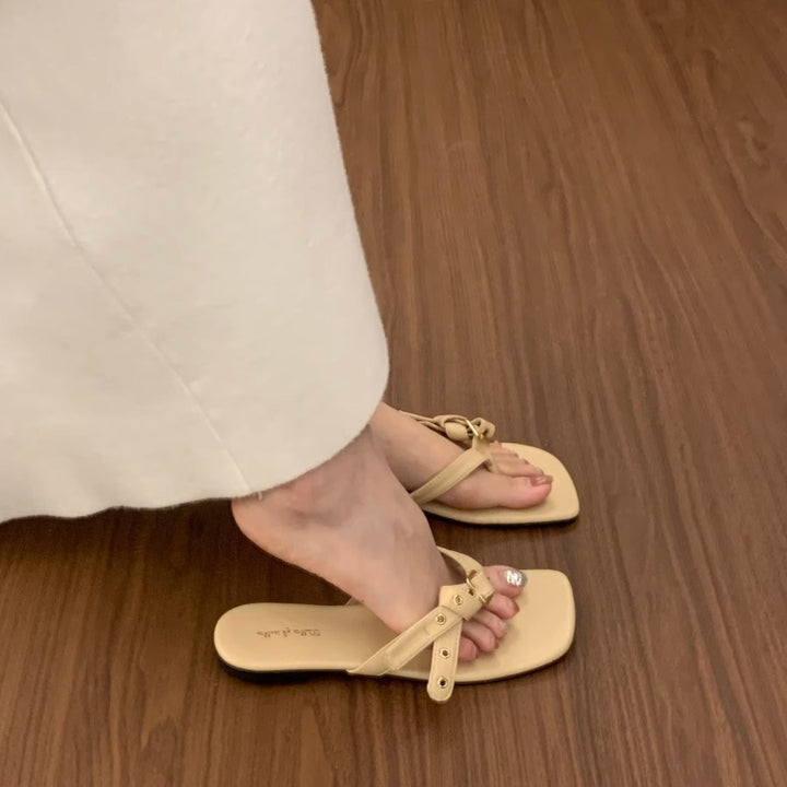Dame elegante glid-sandaler med dekorativt spænde-design Stilla