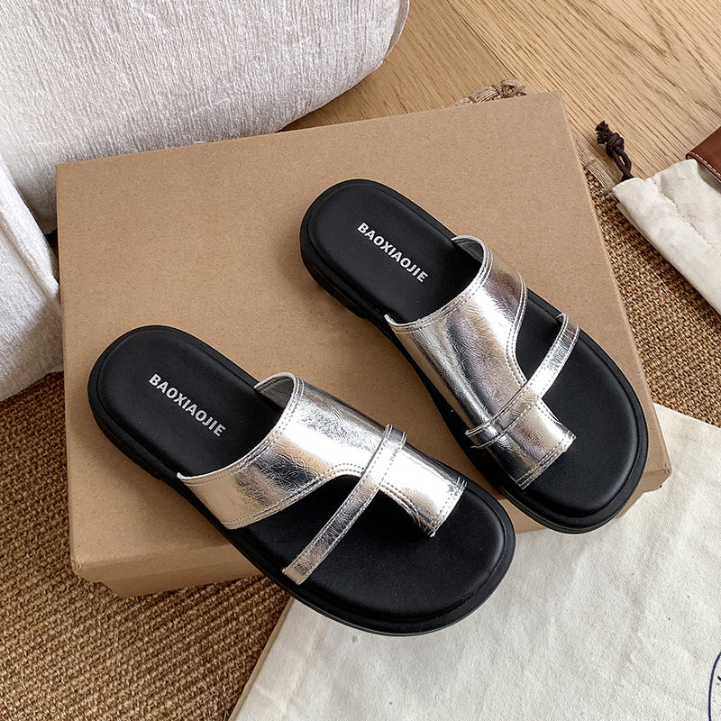 Femme Fritid Krydsrem Slide Sandaler Stilla