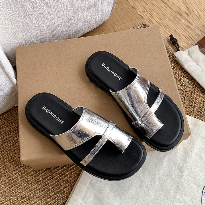 Femme Fritid Krydsrem Slide Sandaler Stilla
