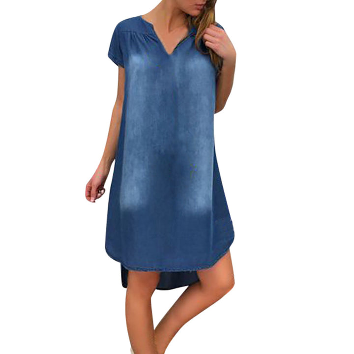 Dame Relaxed Fit Denim Shift Kjole Stilla