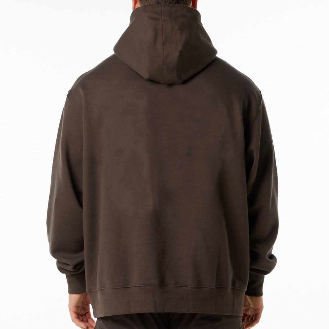 Herrer Oversized Hættepullover i blød bomuldsblanding med kengurutaske Stilla