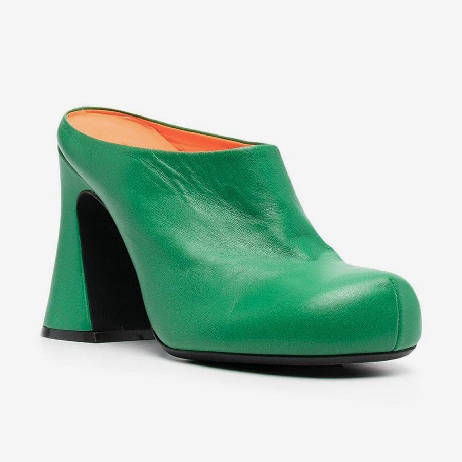 Femme Moderne High-Heel Mules med Skulpturelt Design Stilla