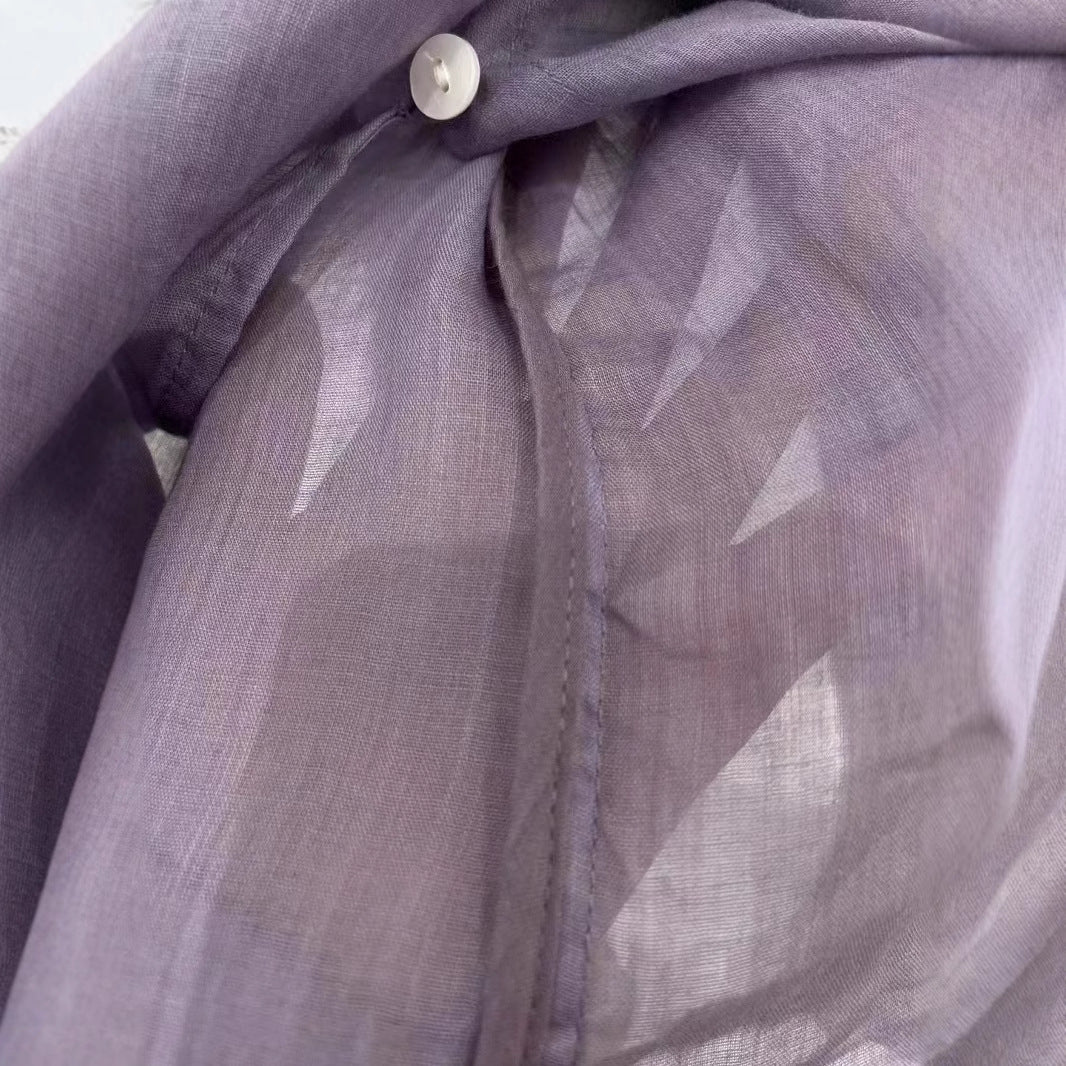 Femme Casual Letvægts Langærmet Knap Bluse Stilla