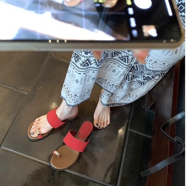 Femme Stilfulde Thong Slide Sandaler Stilla