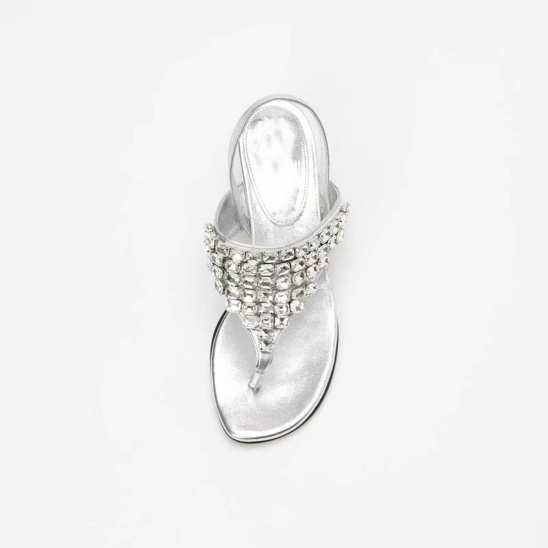 Dame Elegant med strass dekoreret Slingback Sandaler Stilla