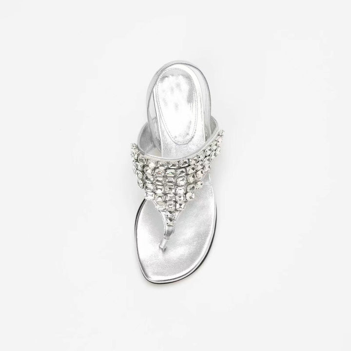 Dame Elegant med strass dekoreret Slingback Sandaler Stilla