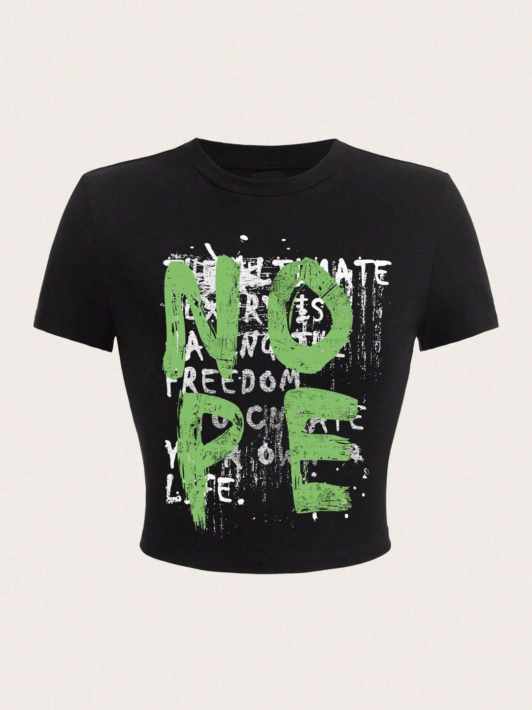 Dame T-shirt med glitrende diskokuglemotiv og tidssvarende sløjfedetalje Skovae