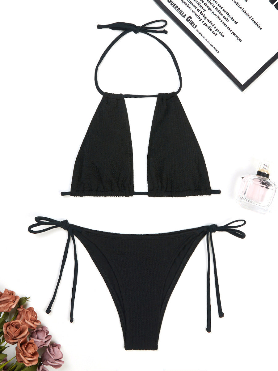 Damer Struktureret Halterneck-Bikini-Sæt Stilla 1750839652