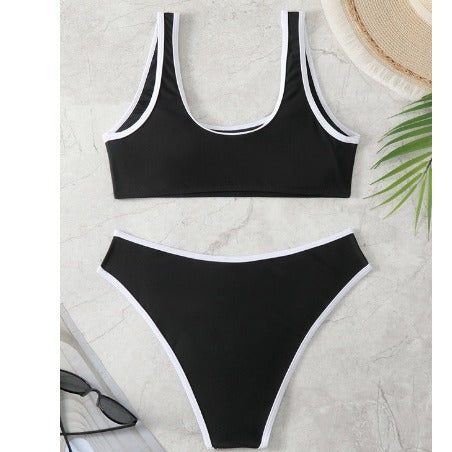 Femme Højt Skåret Sport-Bikini-Sæt Stilla