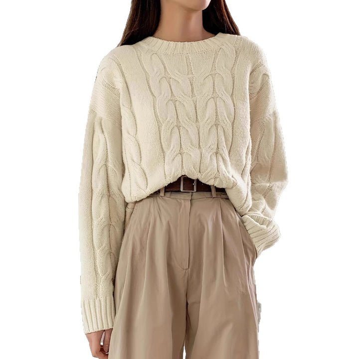 Femme Chunky Kabelstrikpullover Stilla
