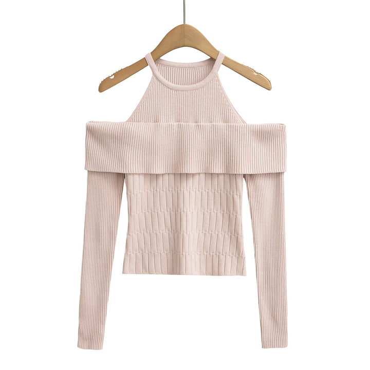Dame off-shoulder strikoverdel med raffineret design og elegant snit Stilla