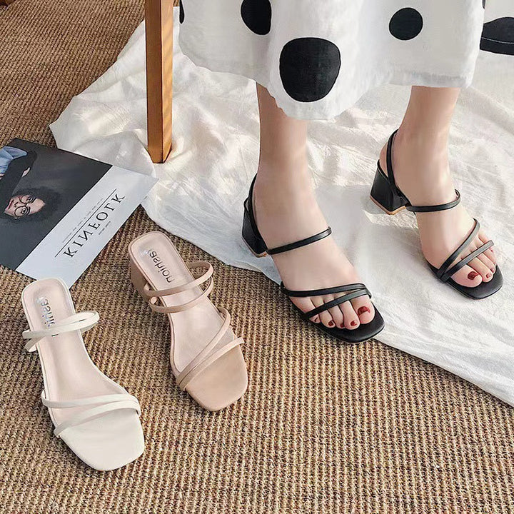 Dame Elegante Sandaler med moderigtigt sløjfedesign og komfortabel blokhøjde Stilla