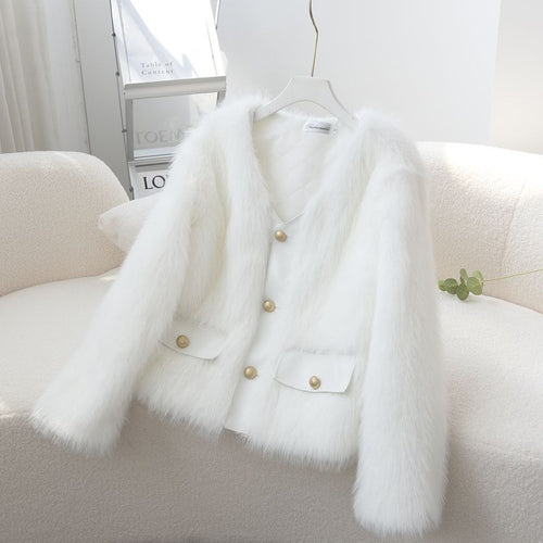 Kvindernes Fuzzy Fur Jakke Stilla