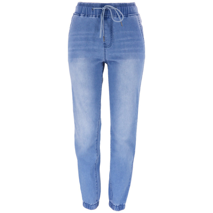 Dame joggingbukser i blødt denim med justerbar kant Stilla