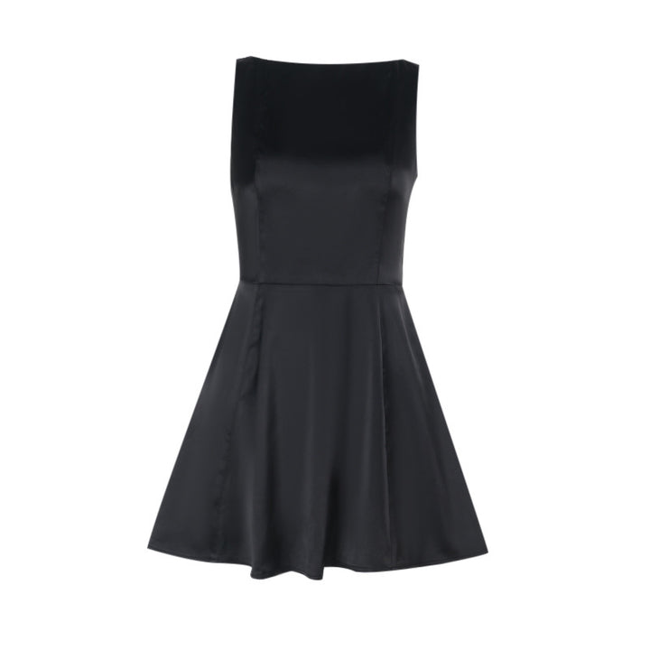 Dame Satin Fit-and-Flare Kjole Stilla
