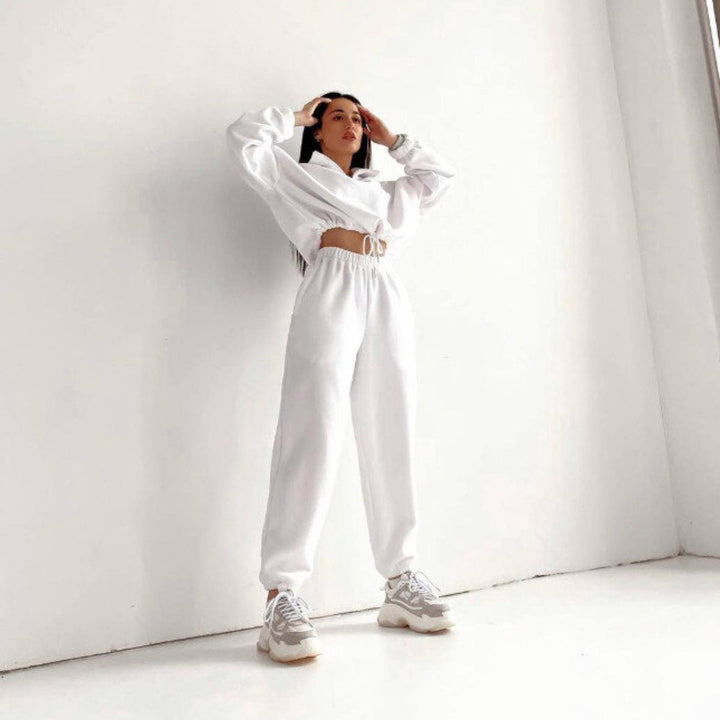 Stilla | Casual Loose Zip Stand Collar Sweatshirt Sæt