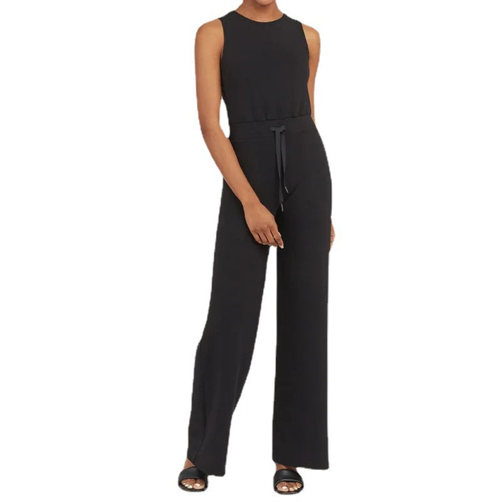 Dame Elegant Jumpsuit med bredt ben og taljestrop Stilla