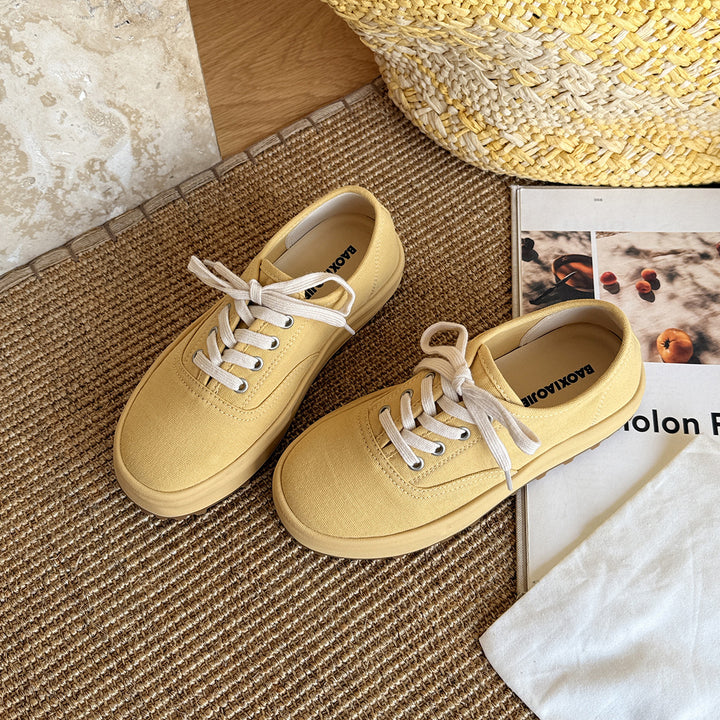 Femme Canvas Snøresneakers med polstret fodseng Stilla