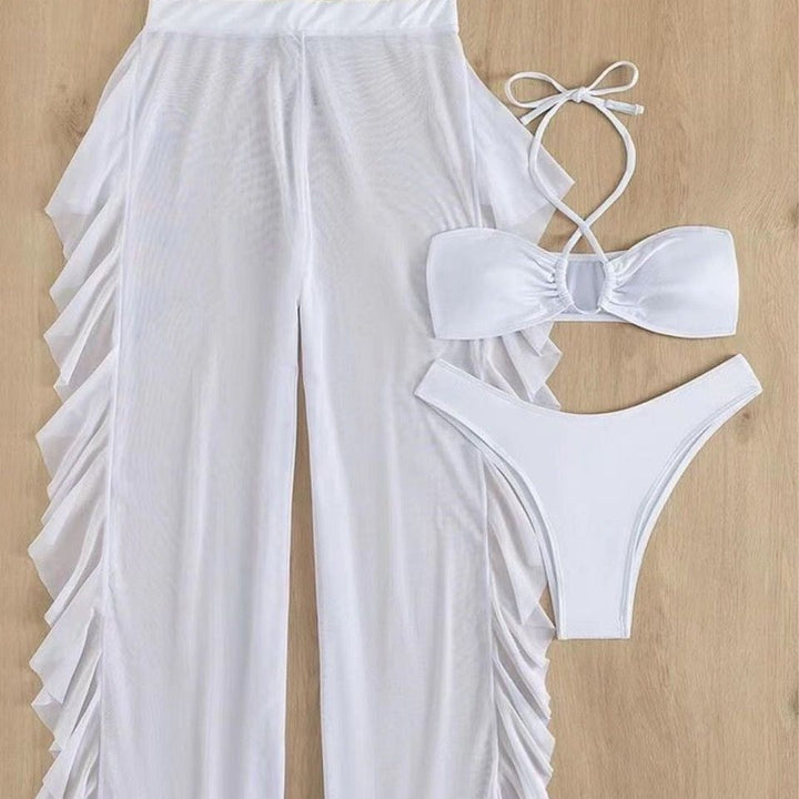 Dame bikini sæt med moderigtige overkjole og unikt design Stilla