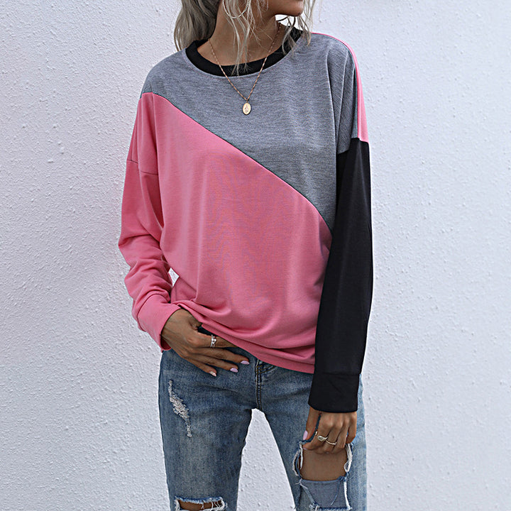 Kvinders модeren sweatshirt med kontrasterende farveblokke Stilla
