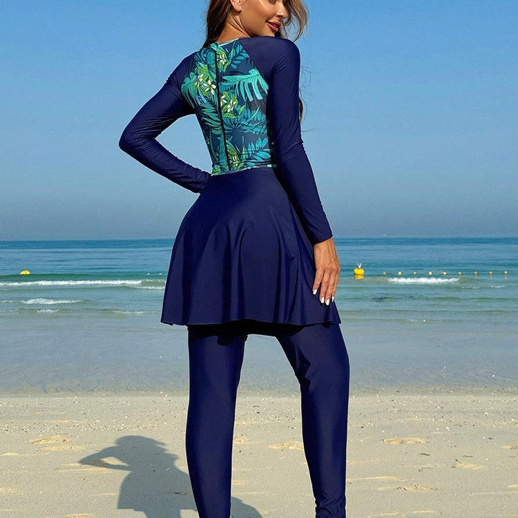 Dame Sporty badetøj jumpsuit med chic nederdel Skovae