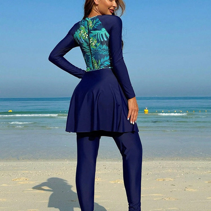 Dame Sporty badetøj jumpsuit med chic nederdel Skovae
