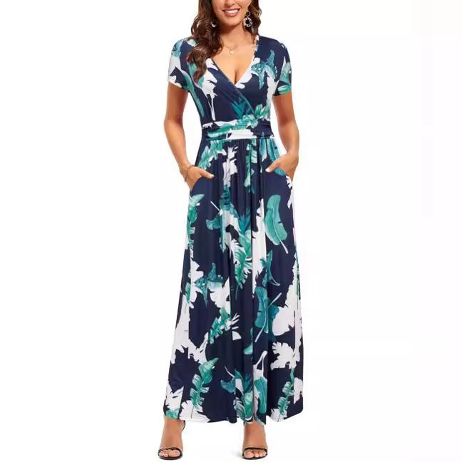 Dame maxikjole med blomsterdesign Stilla