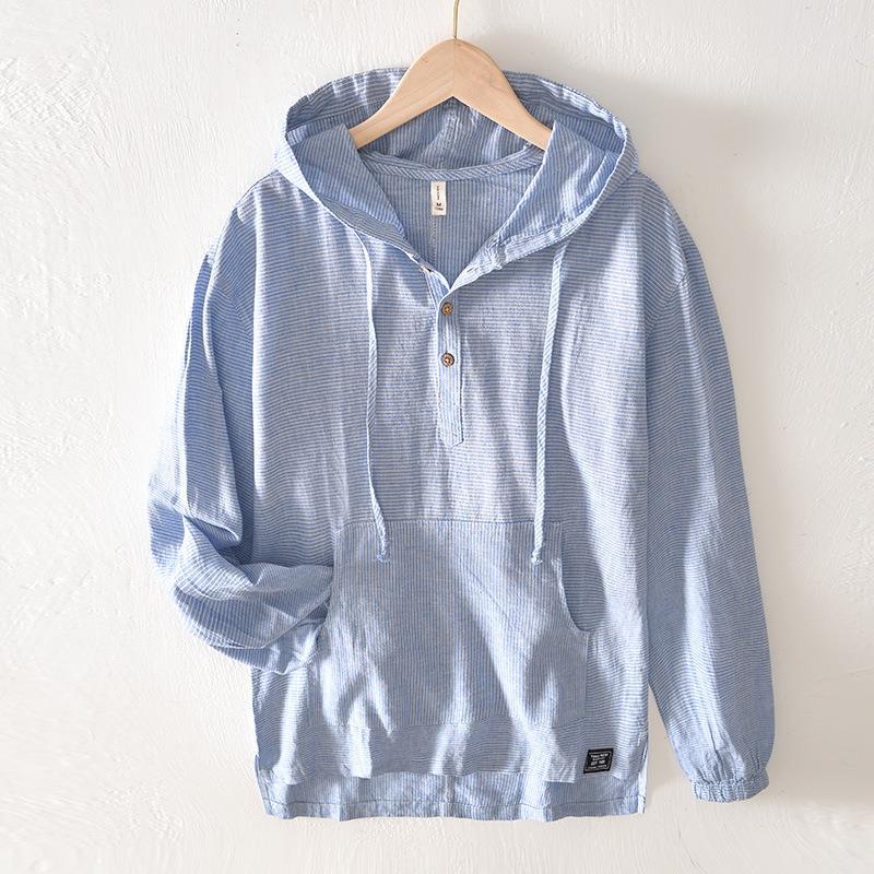 Stilla | Premium Oxford-Hættepullover i Linned