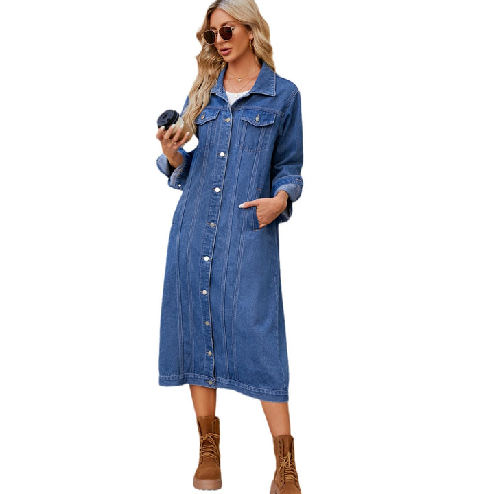 Dame Longline Denim Jakke i tidløst design Stilla