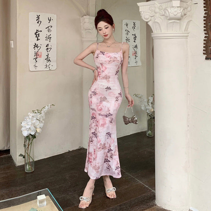 Stilla | Fish-Dress Glid Fishtail Trykt Kjole