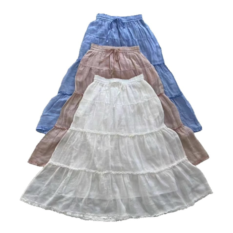 Femme Bohemian lagdelt Maxi-nederdel Stilla