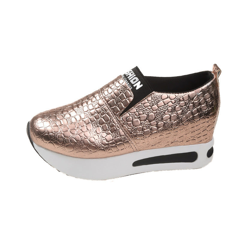 Dame Slip-On Sneakers med glitrende overmateriale og skridsikker sål Stilla