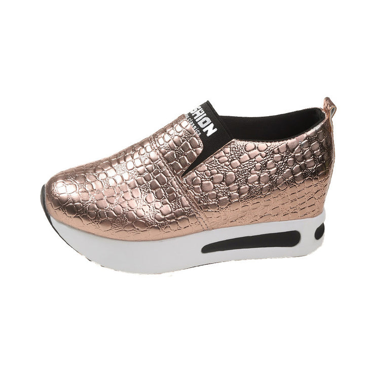 Dame Slip-On Sneakers med glitrende overmateriale og skridsikker sål Stilla