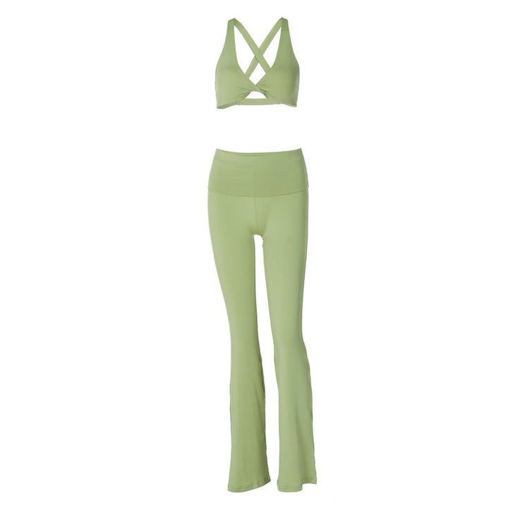 Dame Sporty To-delt med cropped overdel og tætsiddende leggings Stilla