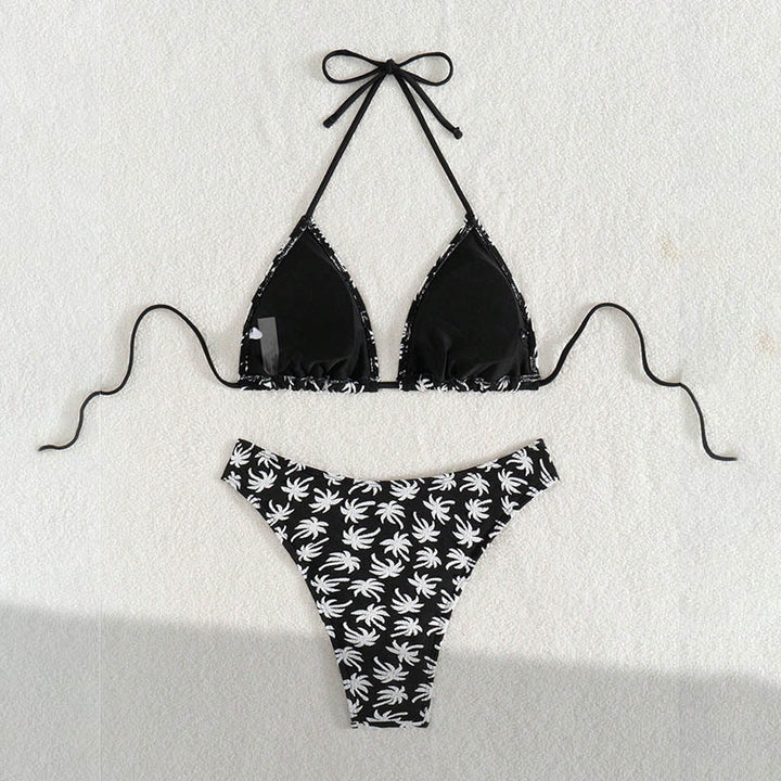 Dame Toppe Tropisk Tryk Bikini Sæt Stilla