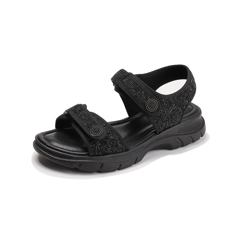 Dame komfort sandaler med justerbar velcro og skridsikker sål Stilla