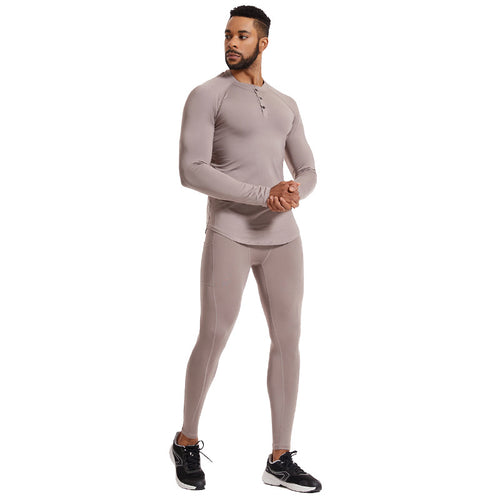 Herre funktionsshirt med områdespecifikke syninger og kompressions leggings Stilla