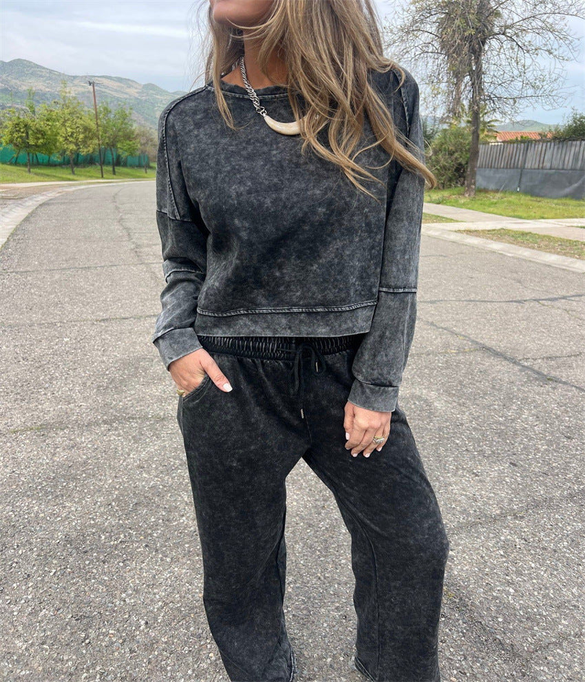 Kvinder Casual Sweatshirt og Jogging Bukser Sæt Skovae