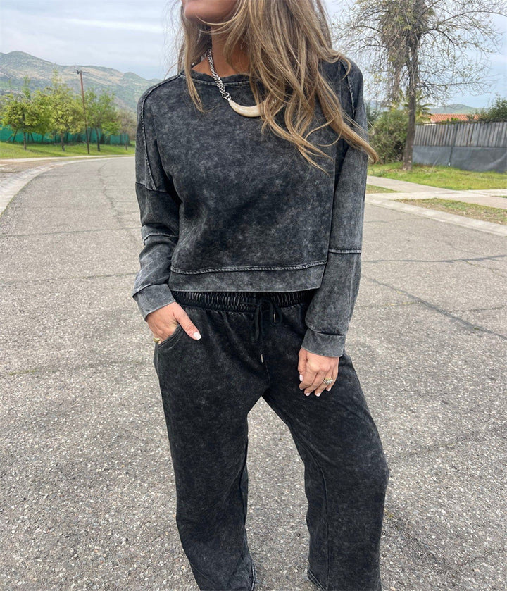 Kvinder Casual Sweatshirt og Jogging Bukser Sæt Skovae