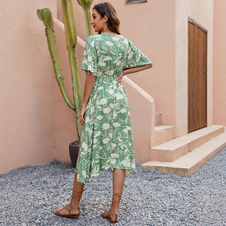 Dame Midikjole med blomsterdesign Stilla