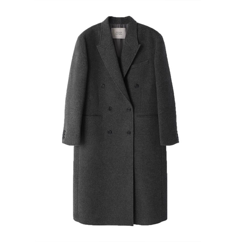 Kvinders elegante og oversized uldfrakke Stilla