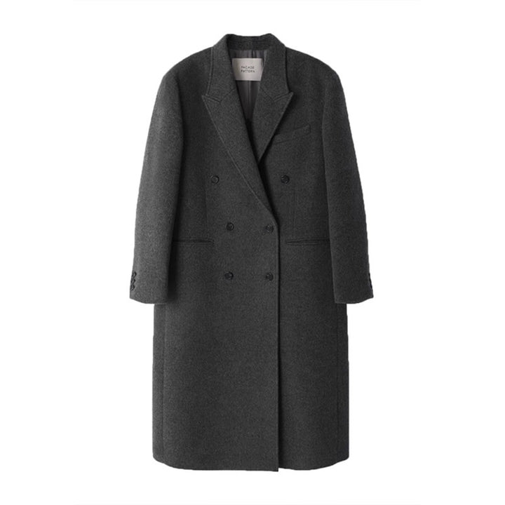 Kvinders elegante og oversized uldfrakke Stilla