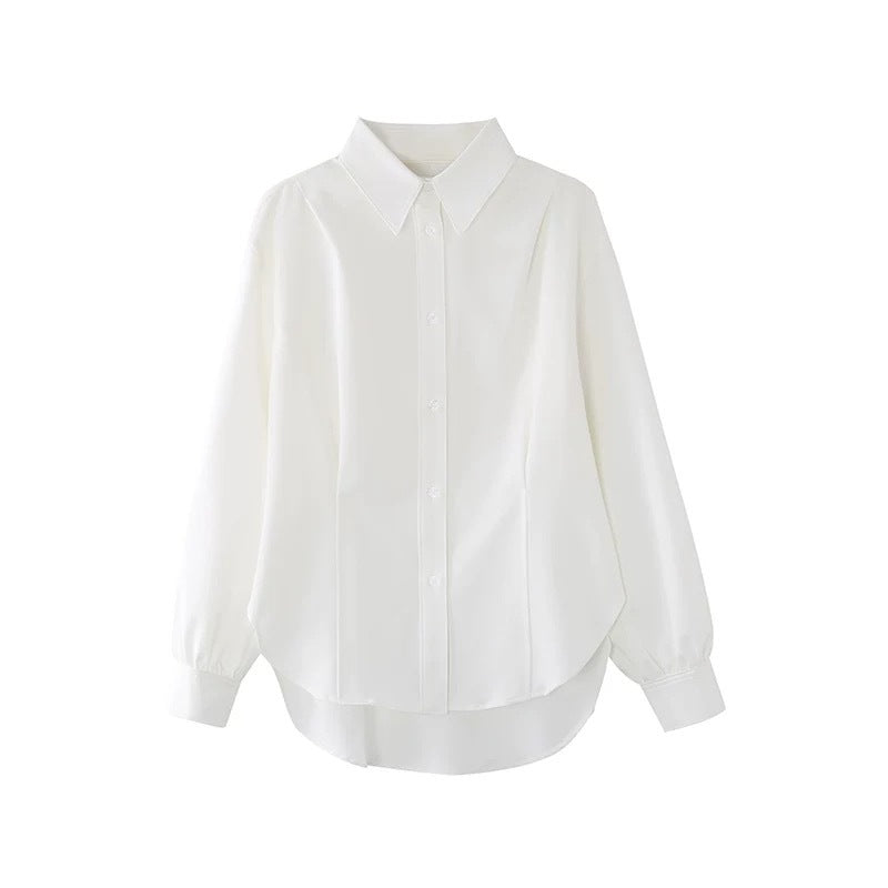 Dame Mode skjorte med oversized pasform og elegante manchetter Skovae