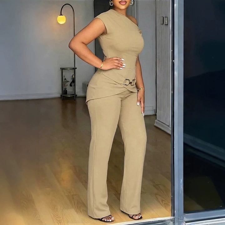 Dame Elegant One-Shoulder Jumpsuit Skovae