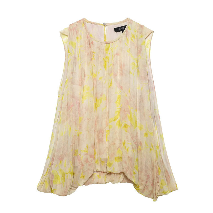 Femme ærmeløs blomstertryk bluse Stilla