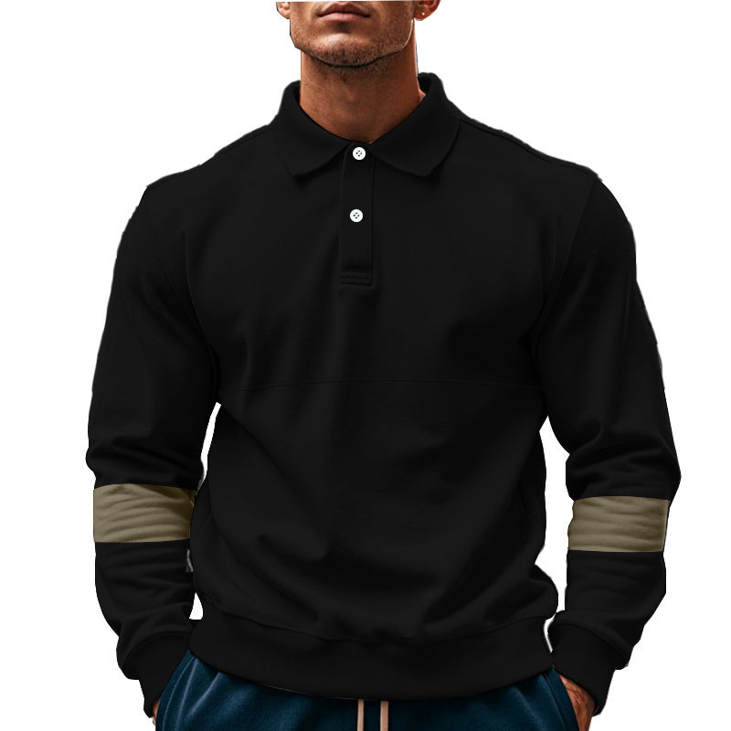 Herrer moderigtig sweater med stilige kontrastelementer Stilla