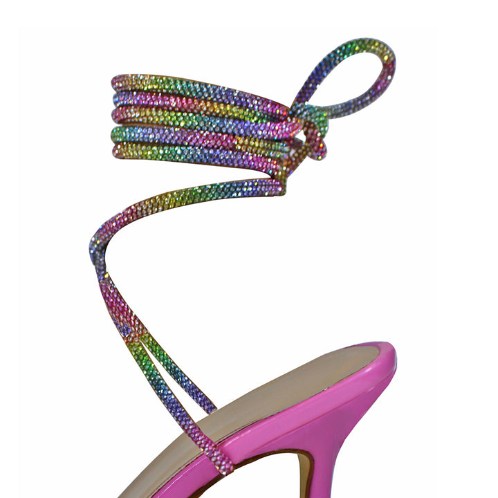 Femme Glitrende High-Heel Sandaler med Gennemsigtig Rem Stilla