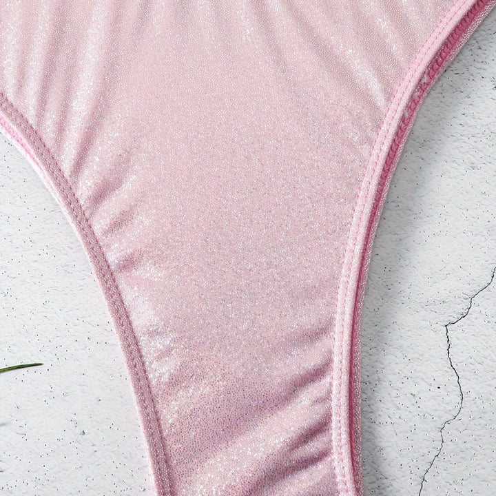 Dame Shimmering Bandeau Bikini Sæt Stilla